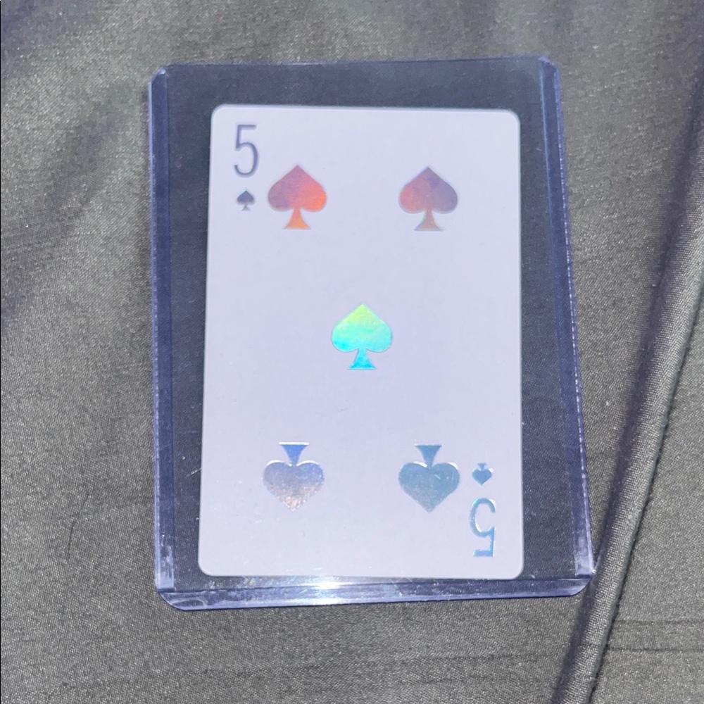 Dior Joy Holographic Playing Card 5 Spades